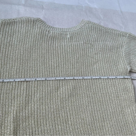 Pink Republic Sweater Metallic Gold Lace Trim Girls M For 10-12 Pullover Top - Picture 4 of 5